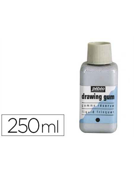 Gomme réserve pébéo drawing gum pelliculable flacon 250ml.