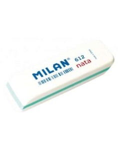 Gomme biseautée Milan Nata 612 - Plastique - Souple - Non abrasive - Blanche
