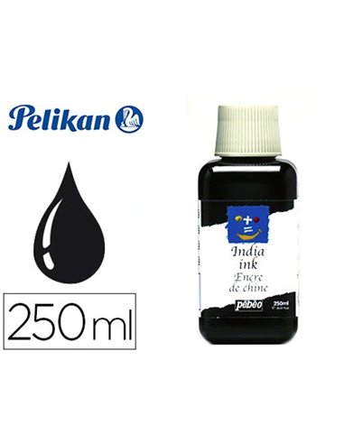 Encre de chine pébéo plume pinceau couleur noir flacon 250ml.