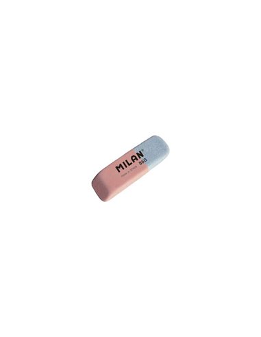 Gomme biseautée Milan 860 - Double usage - Flexible - Miettes de pain - Caoutchouc - Rose/Bleu