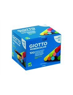 Boite de craies standard giotto tableaux et ardoises 100 unites coloris assorties.