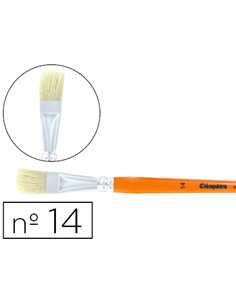 Brosse plate cléopâtre nº14 soie de porc bois fsc vernis protecteur.