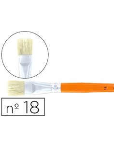 Brosse plate cléopâtre nº18 soie de porc bois fsc vernis protecteur.