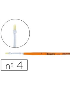 Brosse plate cléopâtre nº4 soie de porc bois fsc vernis protecteur.