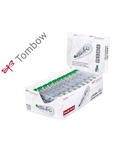 Correcteur tombow compact mono air frontal ruban 10mx4.2mm pack 15 unités + 5 gratuits.