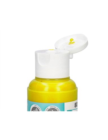 Peinture acrylique liderpapel coloris jaune bouteille 80ml.