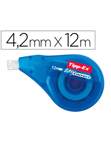 Correcteur tipp-ex tape dévidoir ruban 4.2mmx12m application latérale.