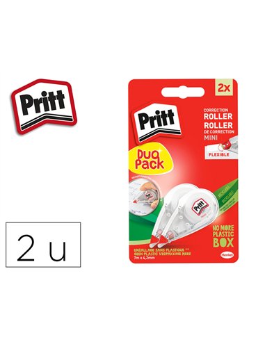 Mini roller de correction pritt 4.2mmx7m lot de 2.