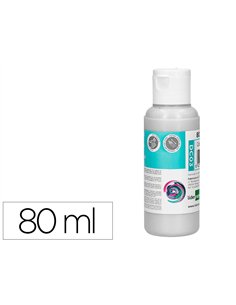 Peinture acrylique liderpapel coloris blanc bouteille 80ml.