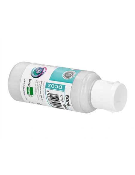 Peinture acrylique liderpapel coloris blanc bouteille 80ml.