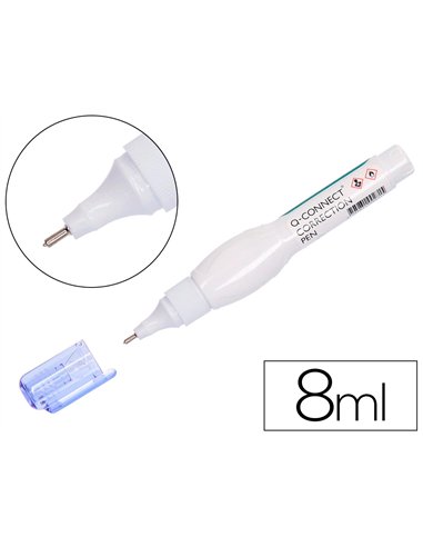 Stylo correcteur q-connect largeur bille 0.5mm séchage rapide 8ml.