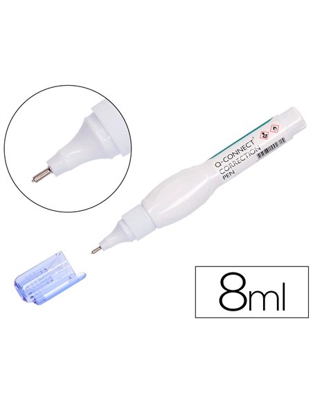 Stylo correcteur q-connect largeur bille 0.5mm séchage rapide 8ml.