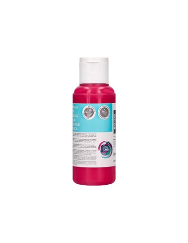 Peinture acrylique liderpapel coloris magenta bouteille 80ml.