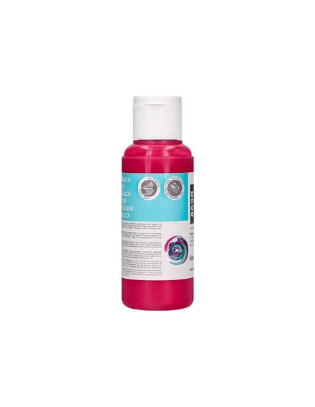 Peinture acrylique liderpapel coloris magenta bouteille 80ml.