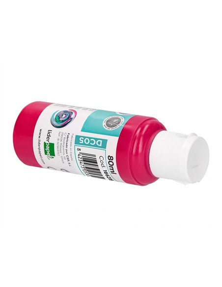 Peinture acrylique liderpapel coloris magenta bouteille 80ml.