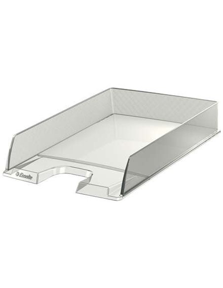 Corbeille à documents Esselte Europost - Plastique transparent - Format vertical - A4 - Couleur cristal