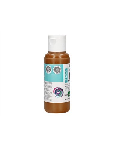Peinture acrylique liderpapel coloris marron bouteille 80ml.