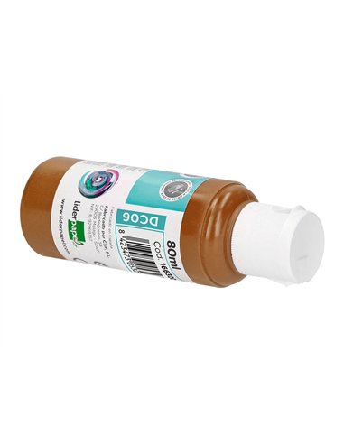 Peinture acrylique liderpapel coloris marron bouteille 80ml.