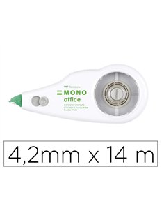 Roller correcteur tombow mono office rechargeable frontal 4,2mmx14m boite carton.