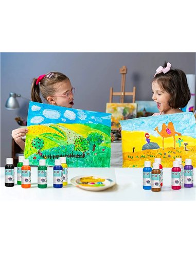 Peinture acrylique liderpapel coloris rose bouteille 80ml.