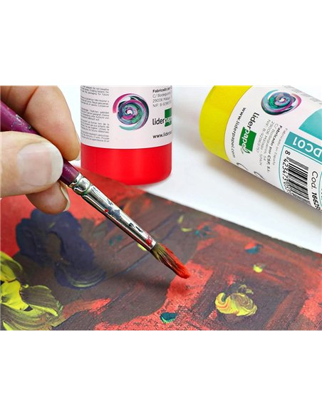 Peinture acrylique liderpapel coloris chair bouteille 80ml.