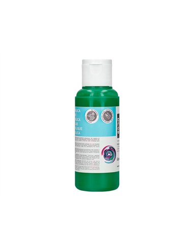 Peinture acrylique liderpapel coloris vert fonce bouteille 80ml.