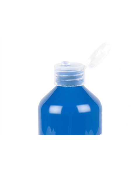 Gouache doigt liderpapel liquide lavable base eau coloris bleu flacon de 125ml.