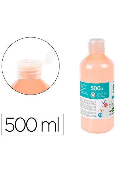 Gouache doigt liderpapel liquide lavable base eau coloris chair flacon de 125ml.