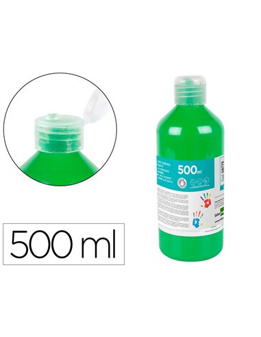 Gouache doigt liderpapel liquide lavable base eau coloris vert flacon de 125ml.