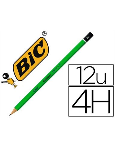 Crayon graphite bic critérium 550 4h bois hexagonal tête trempée baguée excellente taillabilité.