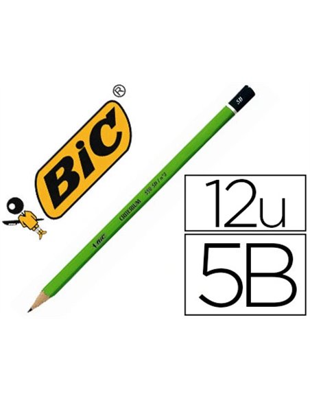 Crayon graphite bic critérium 550 5b bois hexagonal tête trempée baguée excellente taillabilité.