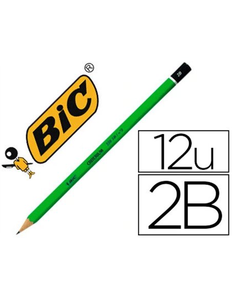 Crayon graphite bic critérium 550 2b bois hexagonal tête trempée baguée excellente taillabilité.