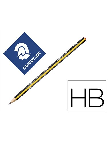 Crayon graphite staedtler noris eco 183 wopex hb corps triangulaire mine résistante étui 12 unités boite de 12.