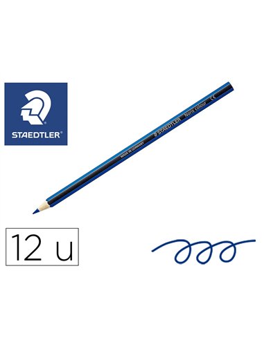 Crayons staedtler noris colour 185 coloris bleu pochette de 12.