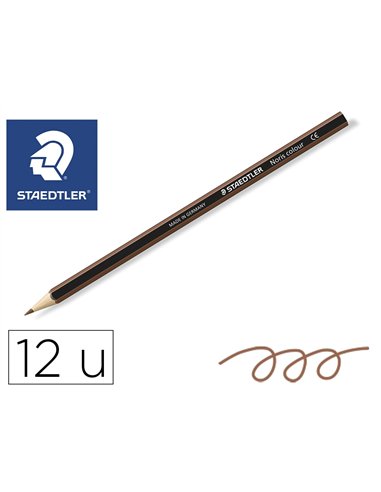 Crayons staedtler noris colour 185 coloris marron pochette de 12.