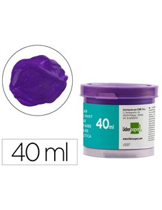 Gouache scolaire liderpapel coloris violet pot 40ml.