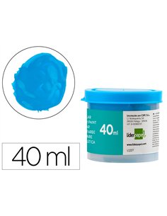 Gouache scolaire liderpapel coloris bleu pot 40ml.