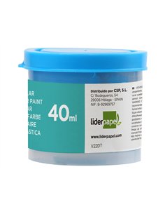 Gouache scolaire liderpapel coloris bleu pot 40ml. 2