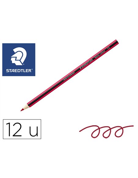 Crayons staedtler noris colour 185 coloris rouge pochette de 12.