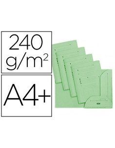 Chemise kraft oxford hv kraft 240g 235x320mm armoire et caisse 2 rabats intérieurs indexation coloris vert pastel 25un.