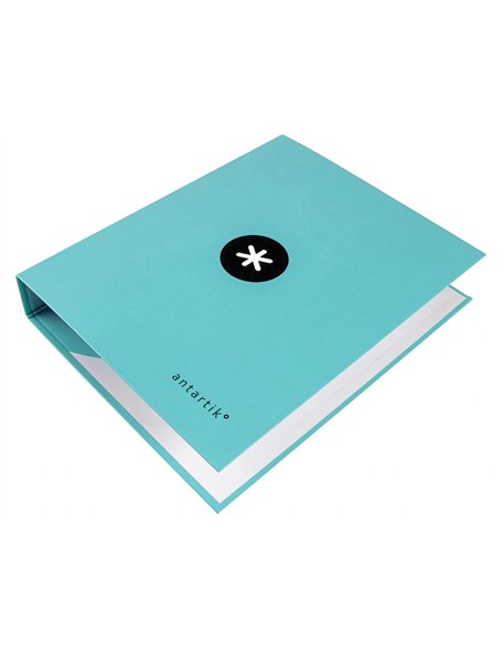 Classeur antartik 4 anneaux end 40mm a4+ carton remborde coloris menthe.