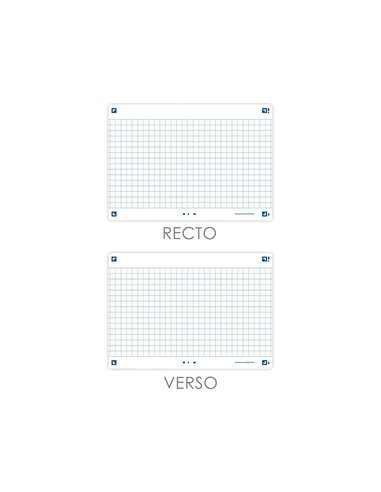 Fiches bristol oxford revision 2.0 a6 non perforee 32 fiches/film q5x5 cadre blanc.