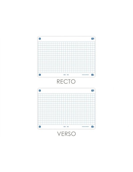 Fiches bristol oxford revision 2.0 a6 non perforee 32 fiches/film q5x5 cadre blanc.