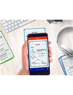 Fiches bristol oxford revision 2.0 a5 perforee 32 fiches/film q5x5 couleur assorties. 2