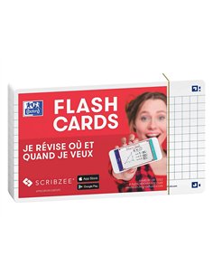 Fiches bristol oxford flash 2.0 75x125mm 32 fiches /film q5x5 cadre blanc. 2