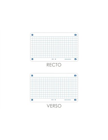 Fiches bristol oxford flash 2.0 75x125mm 32 fiches /film q5x5 cadre blanc.