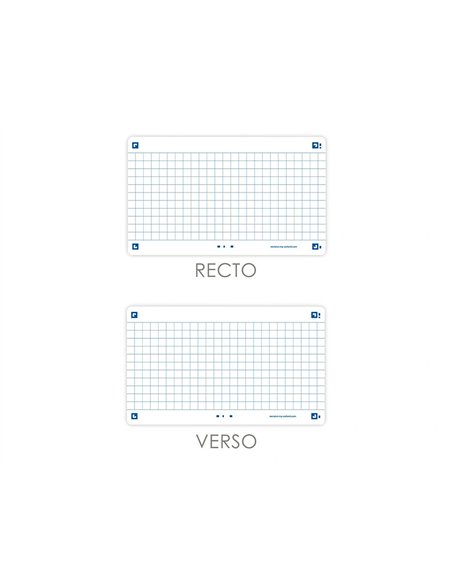 Fiches bristol oxford flash 2.0 75x125mm 32 fiches /film q5x5 cadre blanc.