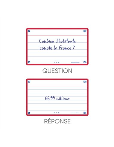 Fiches bristol oxford flash 2.0 75x125mm 32 fiches/film l7mm couleur assorties.