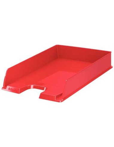 Corbeille à documents Esselte Europost Vivida - Format vertical - A4 - Emplacement pour étiquette d'identification - Rouge