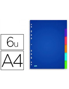 Intercalaire oxford polypropylène color life 6 positions a4 210x297mm réutilisable perforation indéchirable translucide.